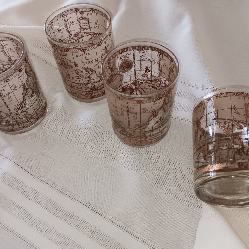 Elegant for Cocktail Hour! Double Old Fashioned by Cera Glass - Set of 4